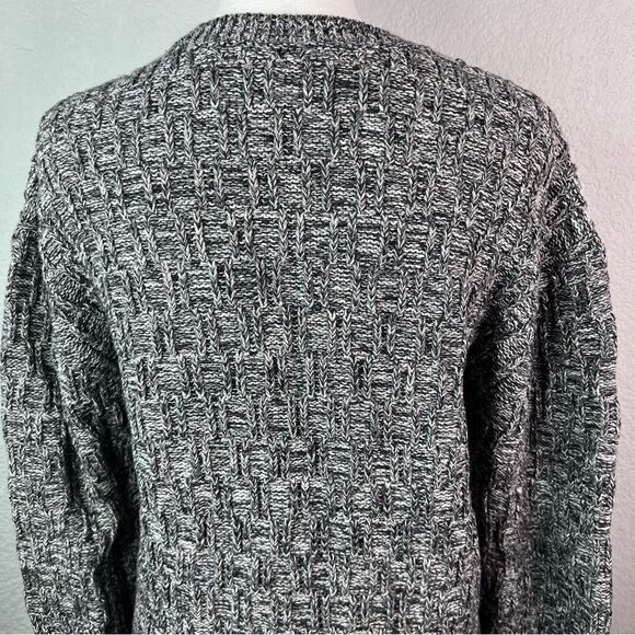 Pacsun Crew Neck Black/White Marled Pullover Side Zippers Slouch Women’s Sz L - Picture 6 of 11